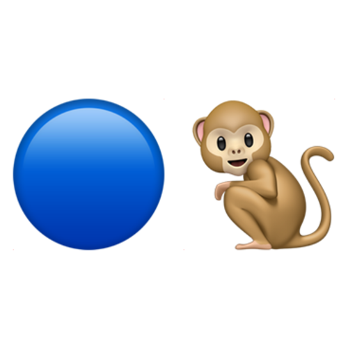 🔵🐒 Emoji Domain iOS rendering